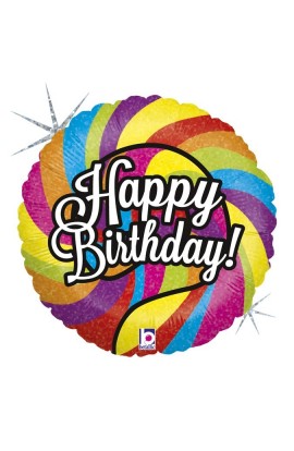 Balon urodzinowy 18" LOLLIPOP BIRTHDAY