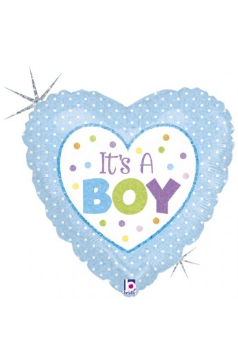 Balon foliowy 18" It's a boy w kropeczki