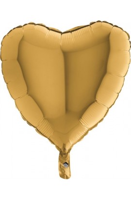 Balon foliowy 18" serce złote