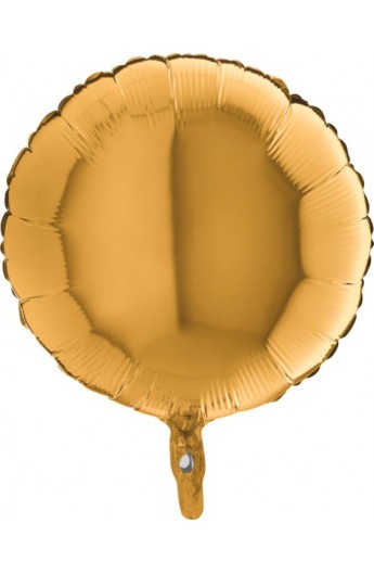 Balon foliowy 18" okrągły złoty
