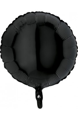 Balon foliowy 18"  okrągły czarny