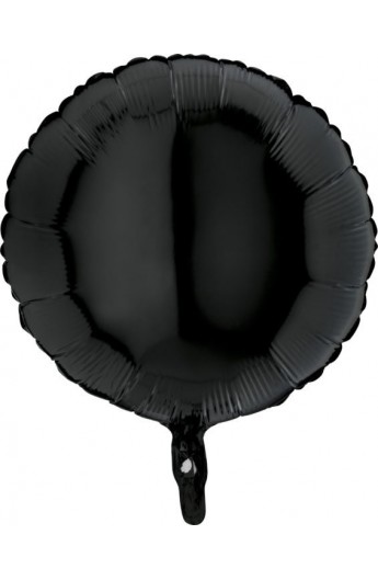 Balon foliowy 18"  okrągły czarny