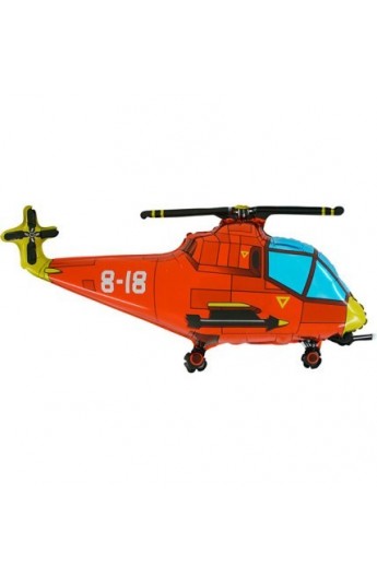 24" Helikopter Czerwony Grabo Transparent