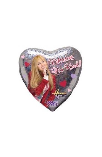 Balon foliowy 18" Walentynkowy z Hannah Montana