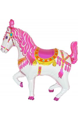 24" Koń Cyrkowy Różowy Grabo Transparent