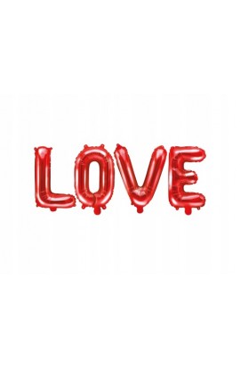 Napis "Love" czerwony