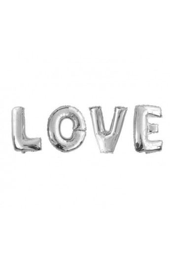 Napis "Love" srebrny