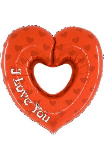 Balon foliowy 24" Serce "I love you"