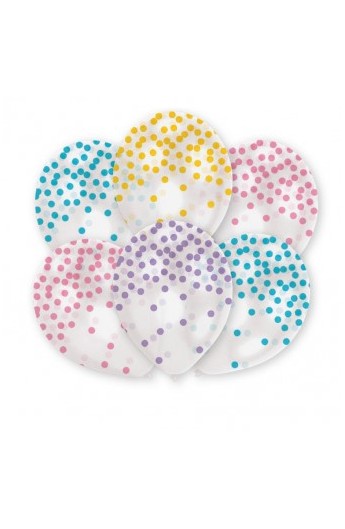 Balony z nadrukiem kolorowego konfetti