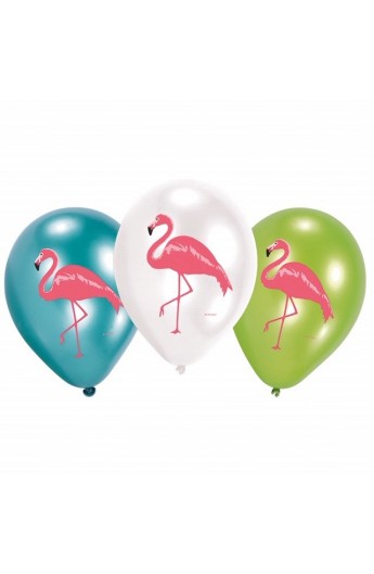 Balony gumowe 12" z flamingiem
