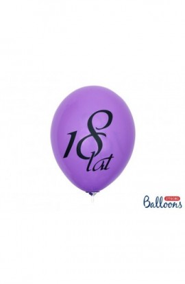 Balon z napisem "18 lat"
