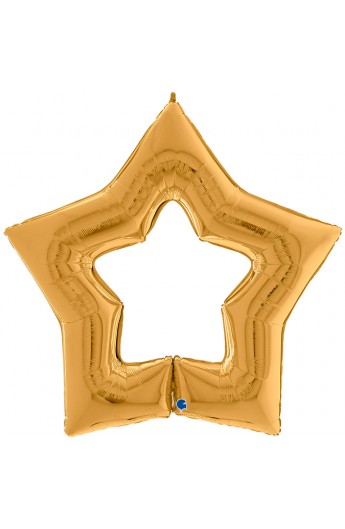 Balon foliowy 48" gwiazda złota z dziurą