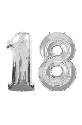 Balony srebrne na 18 urodziny