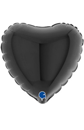 Balon foliowy 18" serce czarne