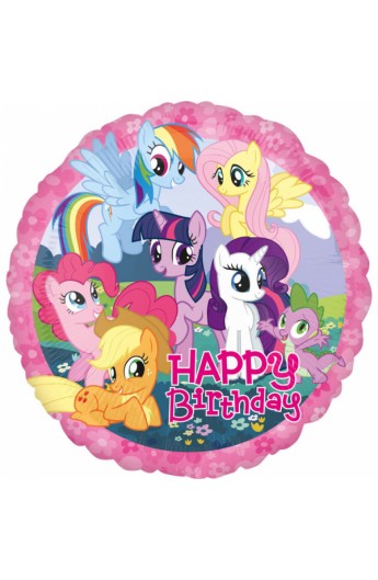 Balon foliowy 18" Happy Birthday Kucyki Pony