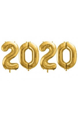 Zestaw 4 balonów 40" 2020 złoty