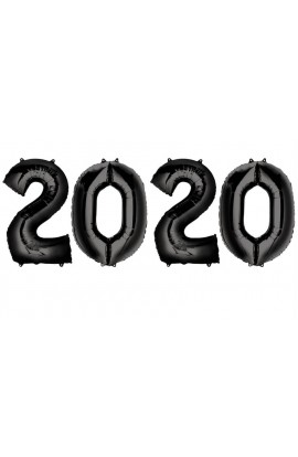Zestaw 4 balonów 40" 2020 czarny