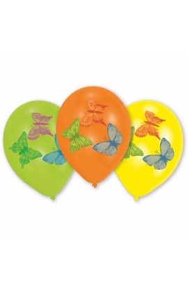 Balony gumowe z motylkami