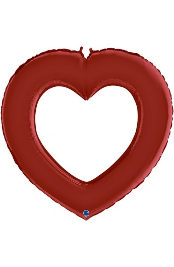 Balon foliowy 48" serce czerwone z dziurą