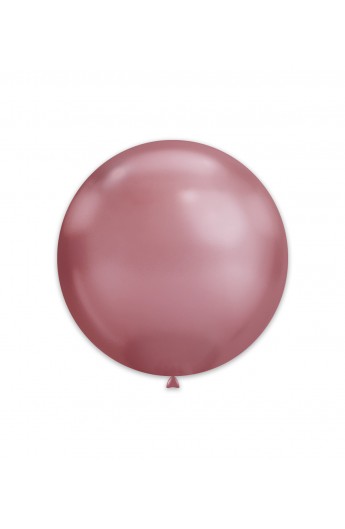 BALON GUMOWY 15" RÓŻOWE ZŁOTO CHROM 25 SZT.